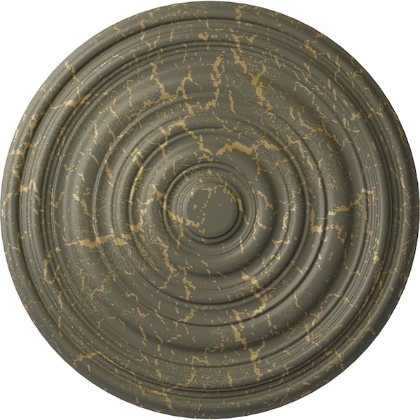 Ekena Millwork Carton Ceiling Medallion (For Canopies up to 2 5/8"), 12 5/8"OD x 1"P, Witch Hazel Crackle CM13CAWHC - main